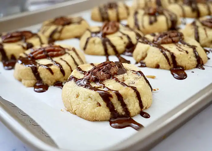 Bourbon Pecan Shortbread Cookies